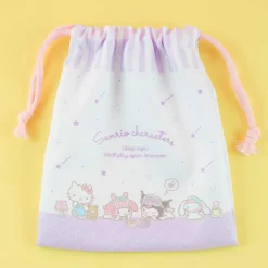 Sanrio Characters Sleepy Drawstring Pouch Set