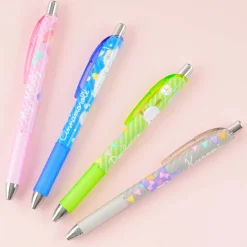 Sanrio Characters Stripes Gel Pen Set - 4 Colors