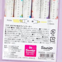 Sanrio Characters Sushi Midliner Double-Sided Highlighter Set