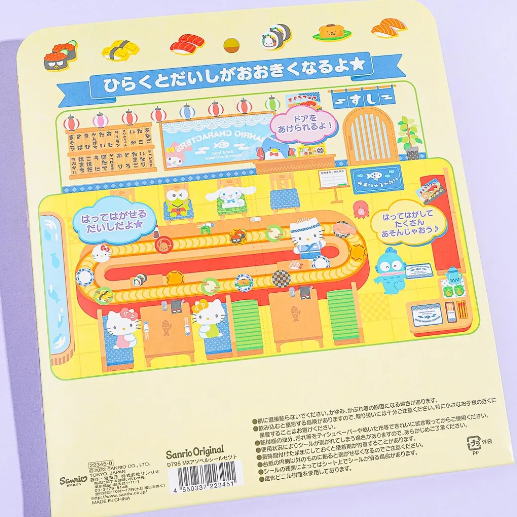 Sanrio Characters Sushi Restaurant Play Sticker Set