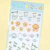Sanrio Characters Three Up Sleepy Time Stickers