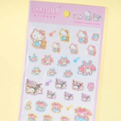 Sanrio Characters Three Up Pajama Stickers