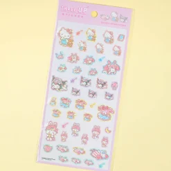 Sanrio Characters Three Up Pajama Stickers
