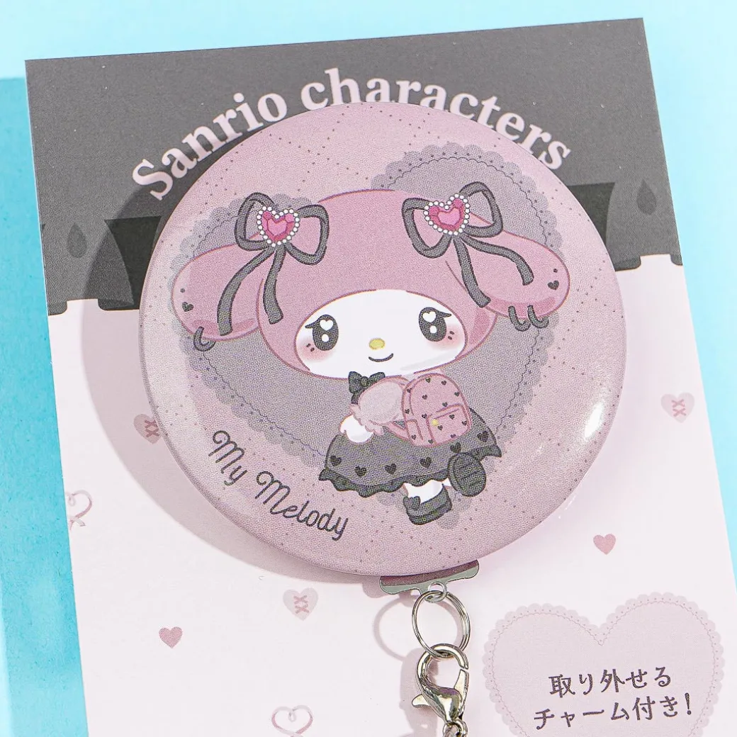 Sanrio Characters Uruuru Heart Can Badge With Charm - My Melody