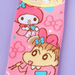 Sanrio Characters x Crayon Shin-Chan Socks - My Melody & Nene