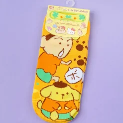 Sanrio Characters x Crayon Shin-Chan Socks - Pompompurin & Bo