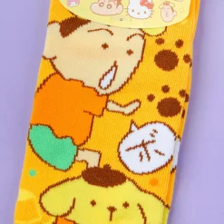 Sanrio Characters x Crayon Shin-Chan Socks - Pompompurin & Bo