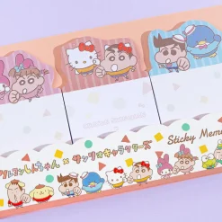 Sanrio Characters x Crayon Shin-Chan Sticky Notes Set