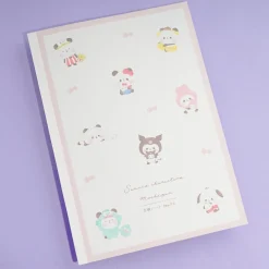 Sanrio Characters x Mochi Mochi Panda & Ribbon B5 Grid Notebook