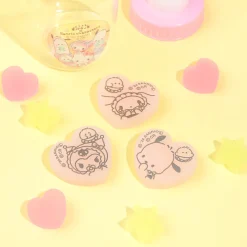 Sanrio Characters x Obakenu Babies Eraser Set - Pink