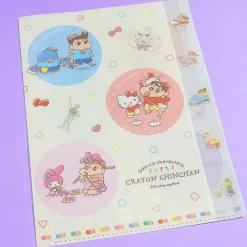 Sanrio Characters x Shin-Chan Clear File Folder