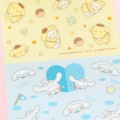 Sanrio Characters x Sirotan Sticker Sheet - Pompompurin & Cinnamoroll