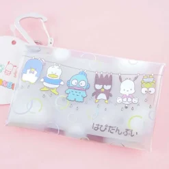 Sanrio Hapidanbui Clothesline Clear Pouch
