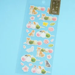 Shiba Inu & Sakura Dango Stickers