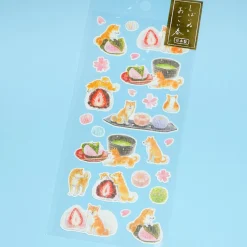 Shiba Inu & Sakura Wagashi Stickers
