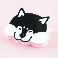 Shibanban Black Shiba Face Plastic Clip