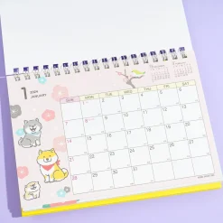 Shibanban Floral 2024 Desk Calendar