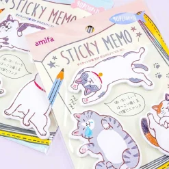 Sleepy Dog & Cat Sticky Notes Set