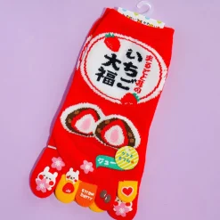 Strawberry Daifuku Toe Socks