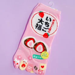 Strawberry Daifuku Toe Socks