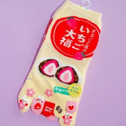 Strawberry Daifuku Toe Socks