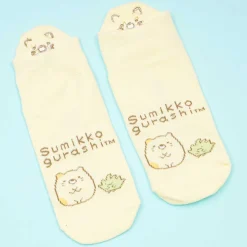 Sumikko Gurashi Back Embroidery Socks - Neko