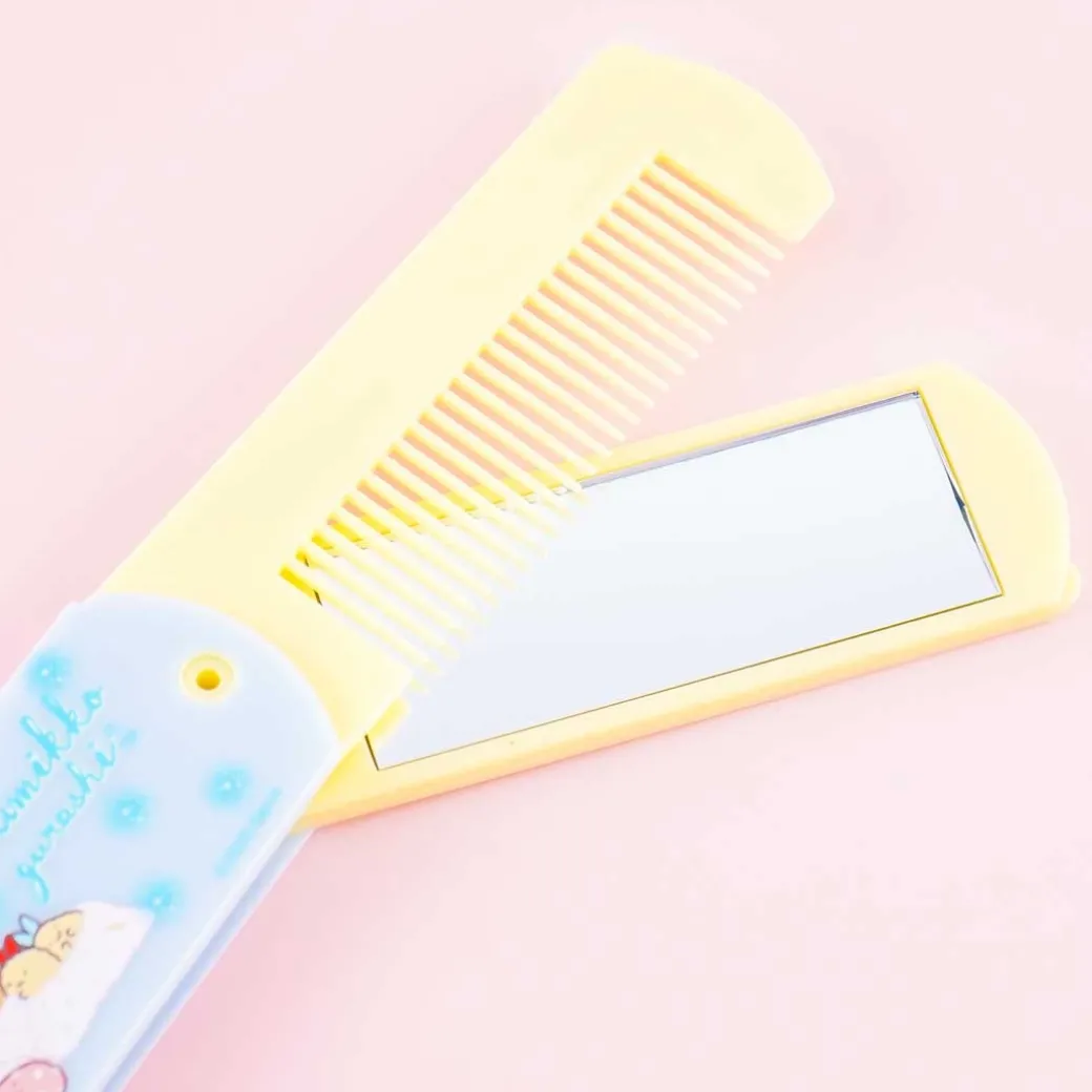 Sumikko Gurashi Bedtime Fun Folding Comb With Mirror