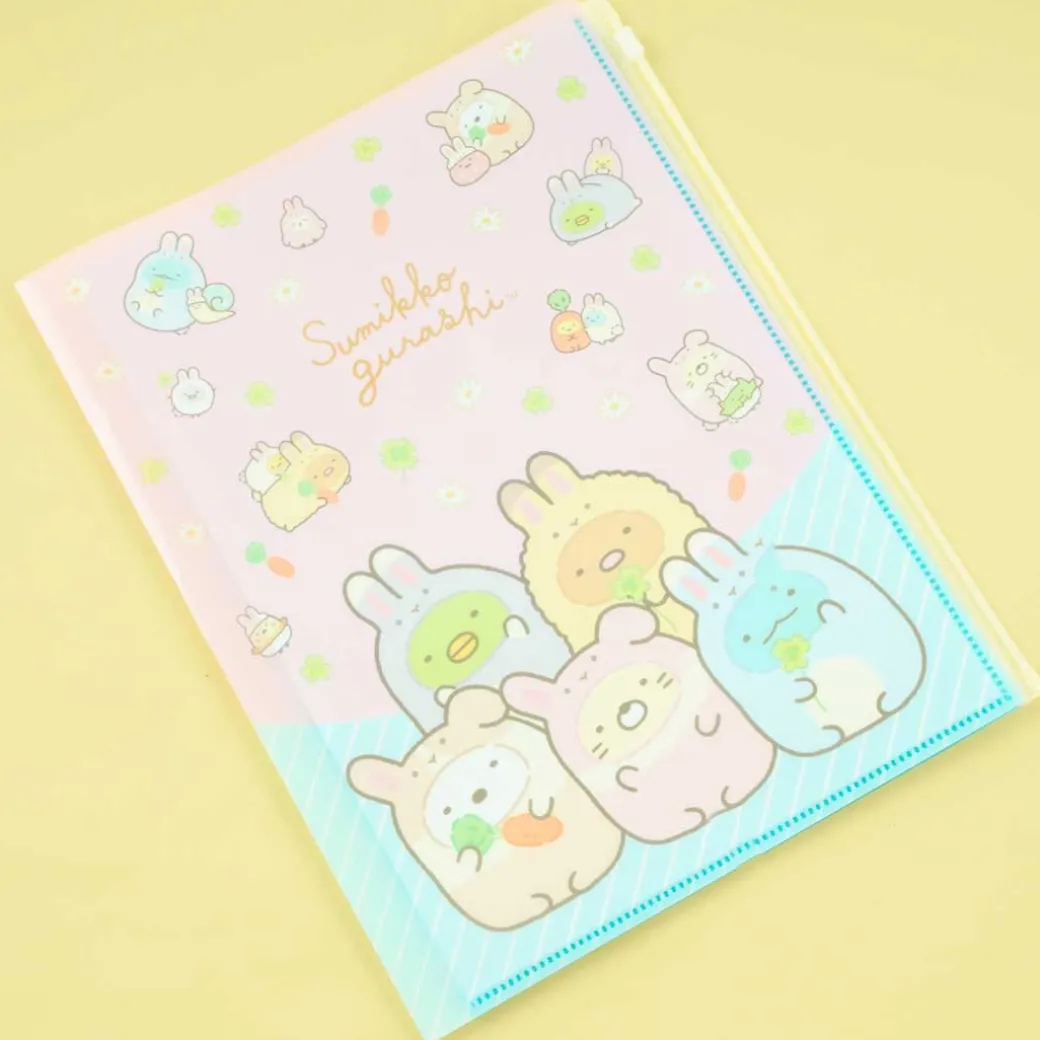 Sumikko Gurashi Bunny Time Double-Page File Folder With Back Pocket
