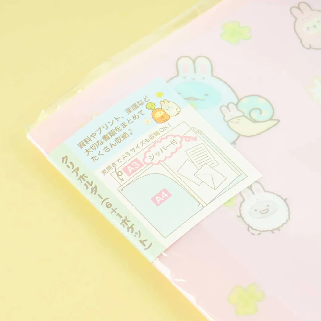Sumikko Gurashi Bunny Time Double-Page File Folder With Back Pocket