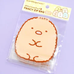 Sumikko Gurashi Die-Cut Zipper Bag Set - Tonkatsu