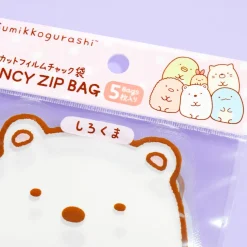 Sumikko Gurashi Die-Cut Zipper Bag Set - Shirokuma