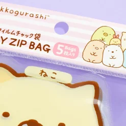 Sumikko Gurashi Die-Cut Zipper Bag Set - Neko