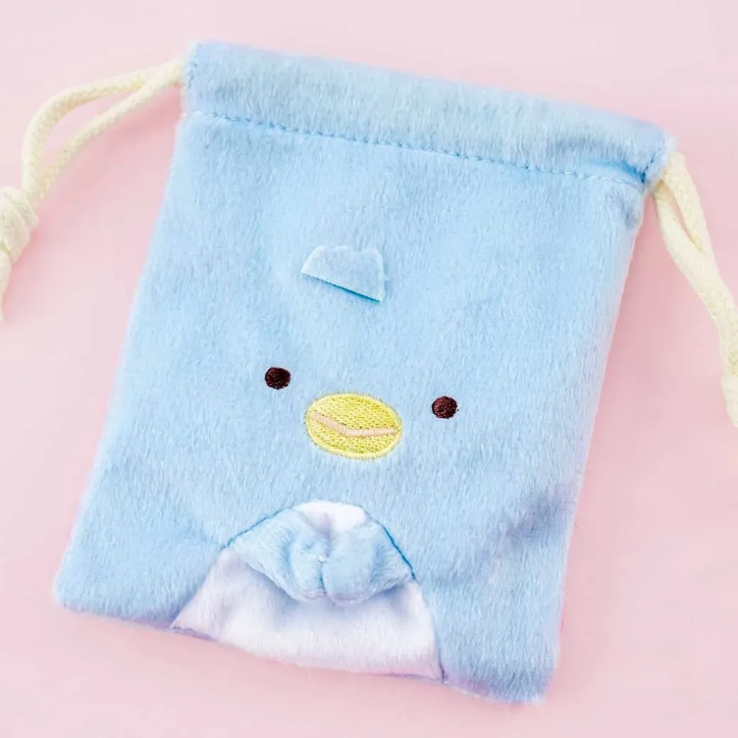 Sumikko Gurashi Embroidered Mini Drawstring Pouch - Penguin
