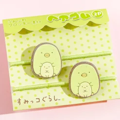 Sumikko Gurashi Flocking Hair Tie Set - Penguin? & Tapioca