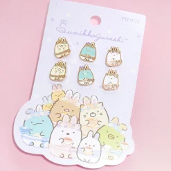 Sumikko Gurashi Flower Bunny Golden Earring Set