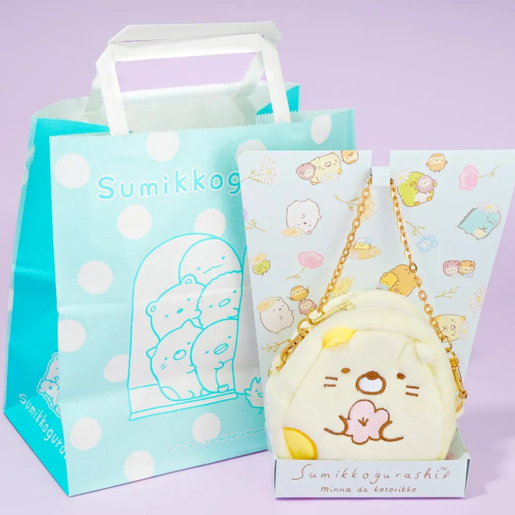 Sumikko Gurashi Flower Chain Pouch With Chocolate - Neko