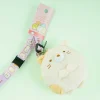 Sumikko Gurashi Fluffy Coin Purse With Neck Strap - Neko