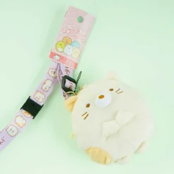 Sumikko Gurashi Fluffy Coin Purse With Neck Strap - Neko