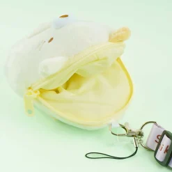 Sumikko Gurashi Fluffy Coin Purse With Neck Strap - Neko