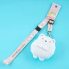 Sumikko Gurashi Fluffy Coin Purse With Neck Strap - Shirokuma