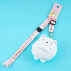 Sumikko Gurashi Fluffy Coin Purse With Neck Strap - Shirokuma