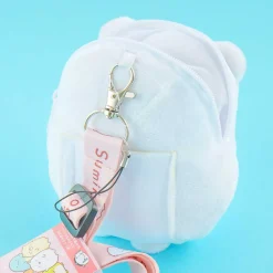 Sumikko Gurashi Fluffy Coin Purse With Neck Strap - Shirokuma
