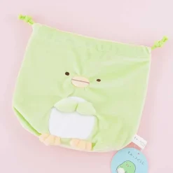 Sumikko Gurashi Fluffy Drawstring Pouch - Penguin?