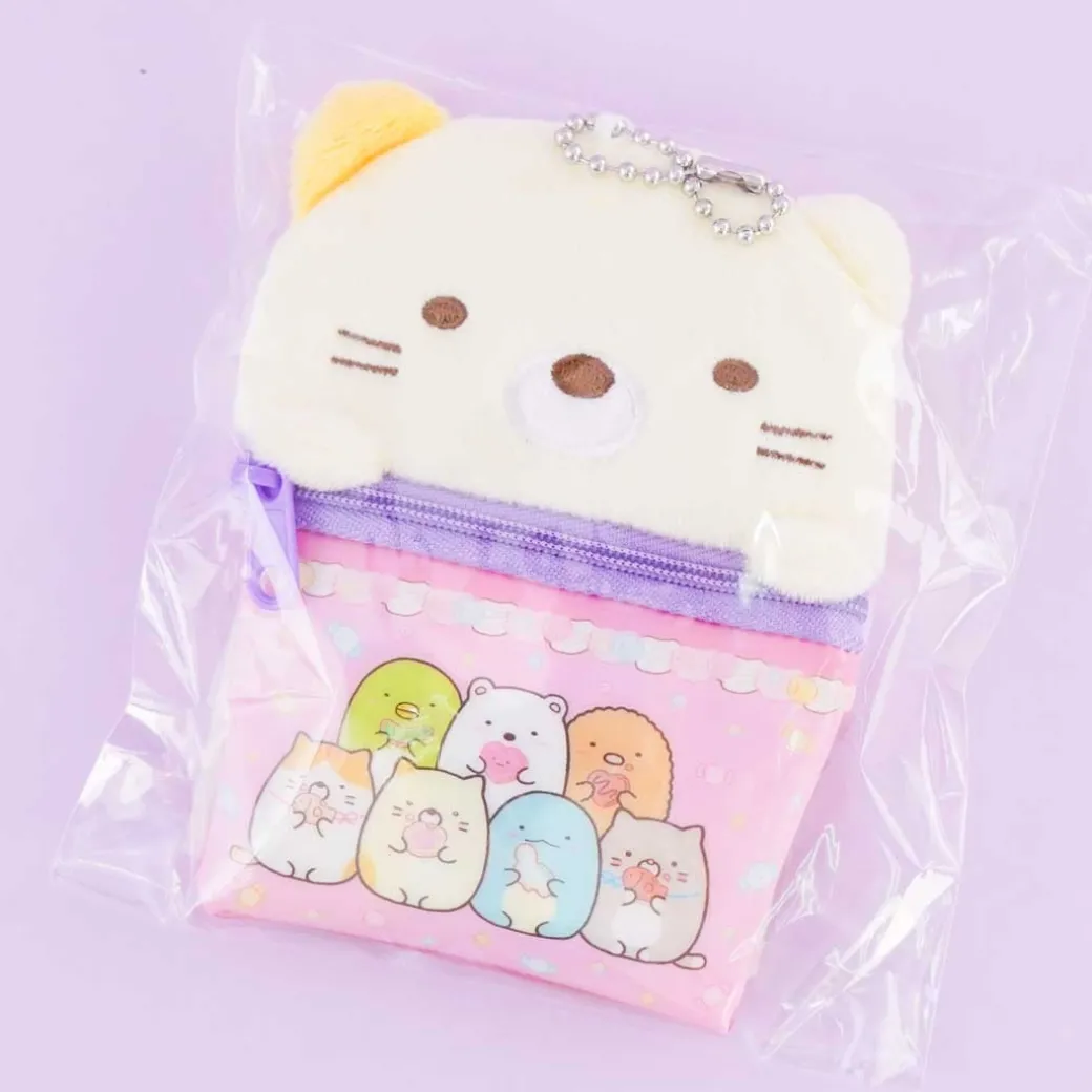 Sumikko Gurashi Fluffy Pouch With Candy - Neko