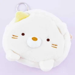 Sumikko Gurashi Fluffy Round Face Coin Purse - Neko