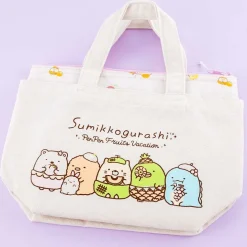 Sumikko Gurashi Friendship Canvas Tote Bag With Insulated Pouch