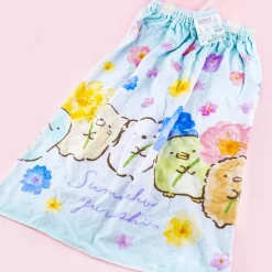 Sumikko Gurashi Giant Florals Wrap Towel With Buttons