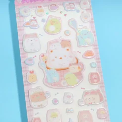 Sumikko Gurashi Holographic Puffy Stickers - Bear Cafe