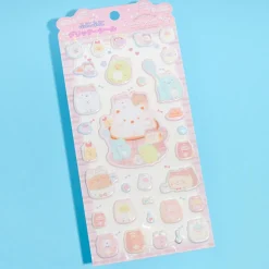 Sumikko Gurashi Holographic Puffy Stickers - Bear Cafe