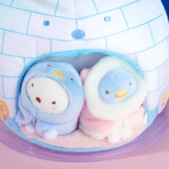 Sumikko Gurashi Igloo Plushie Set - Shirokuma & (Real) Penguin / Mini